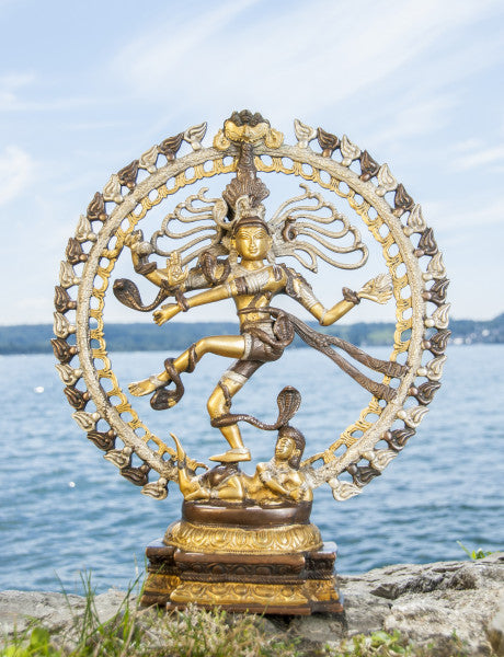 Nataraj (50 cm) Messing, platiniert